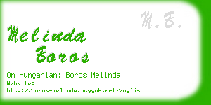 melinda boros business card